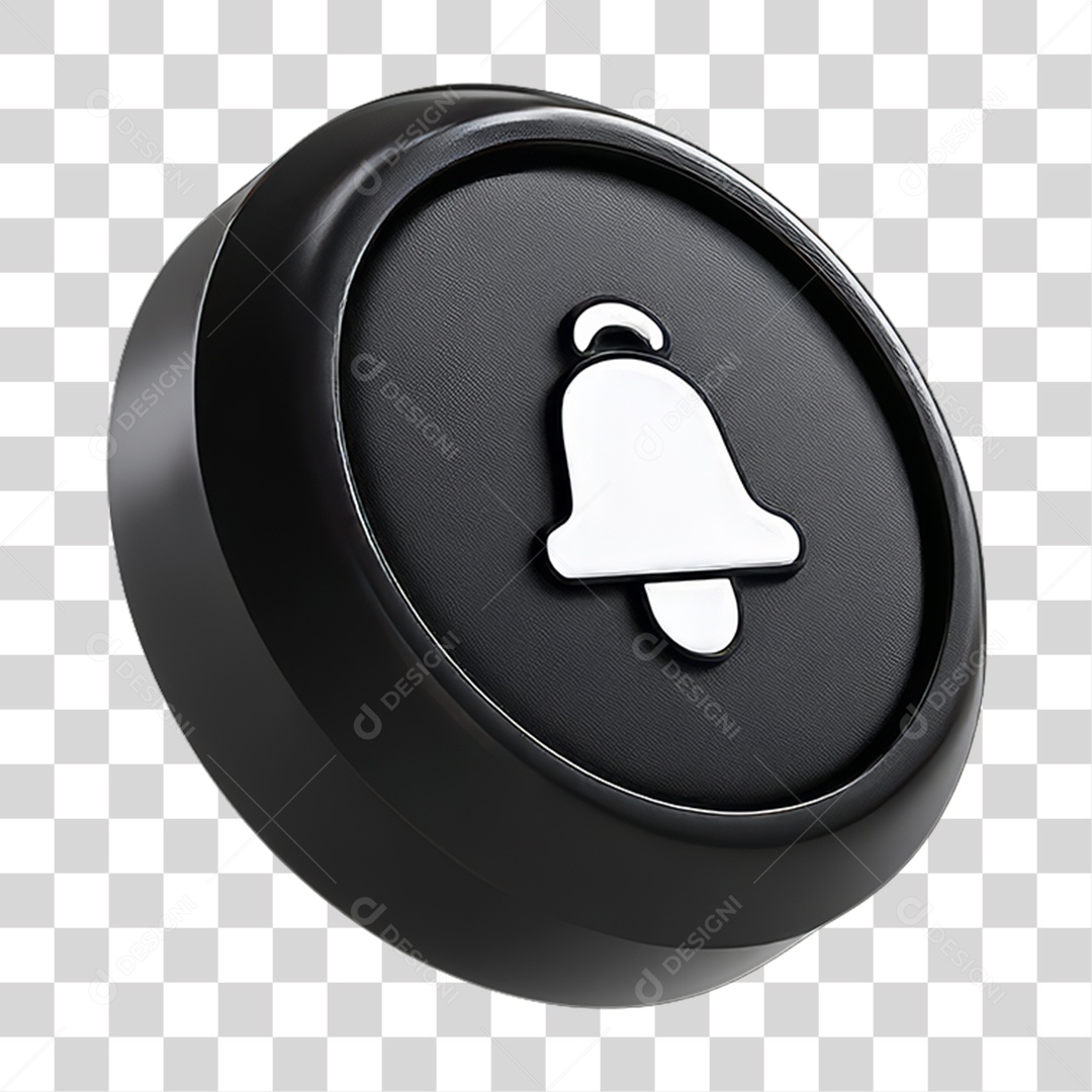 Ícone 3D Sinal Lembrete Sinos PNG Transparente
