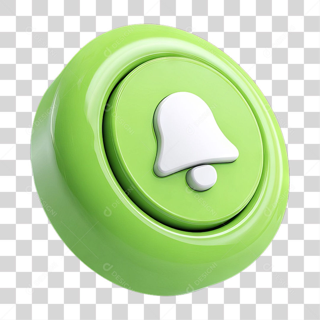 Ícone 3D Sinal Lembrete Sinos PNG Transparente