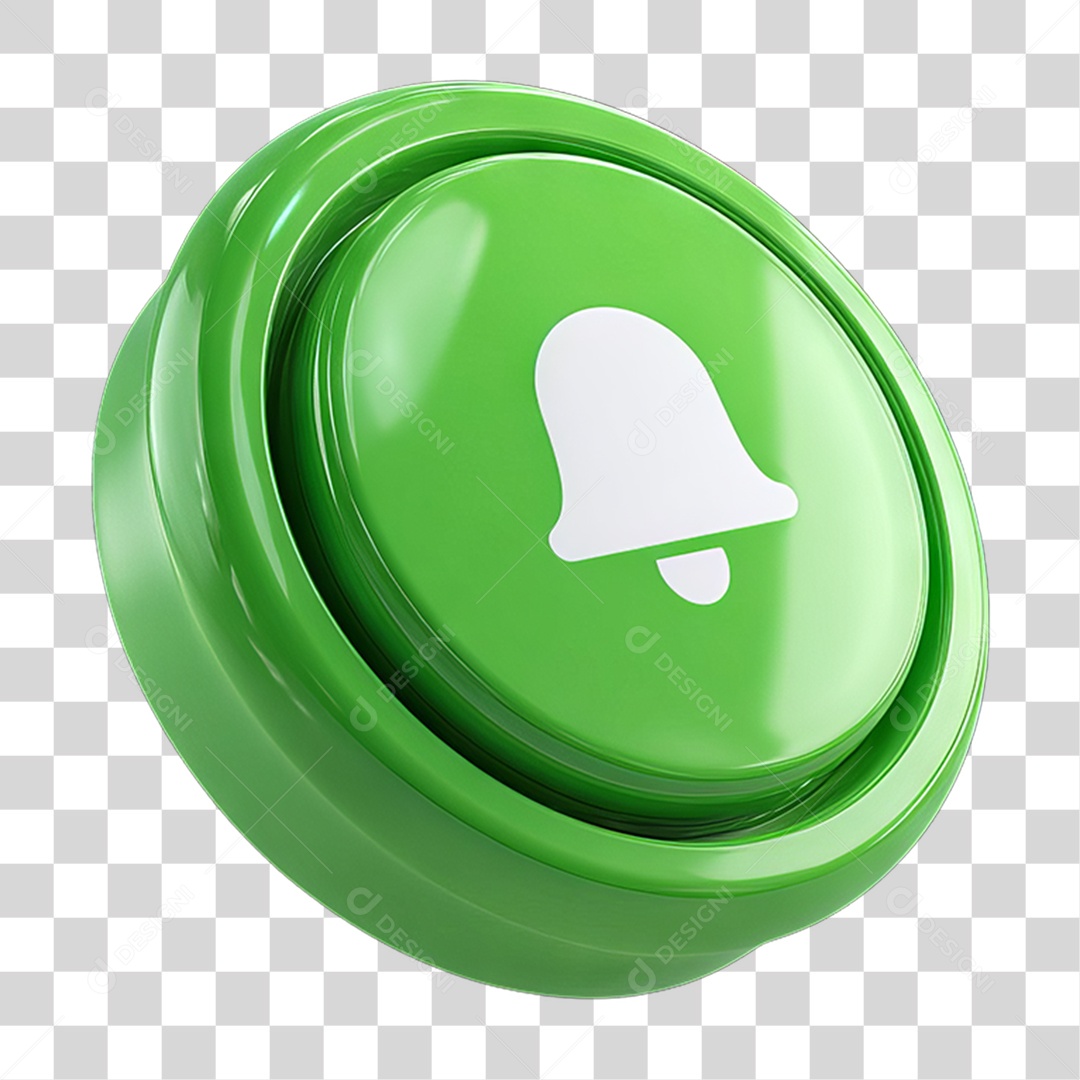 Ícone 3D Sinal Lembrete Sinos PNG Transparente