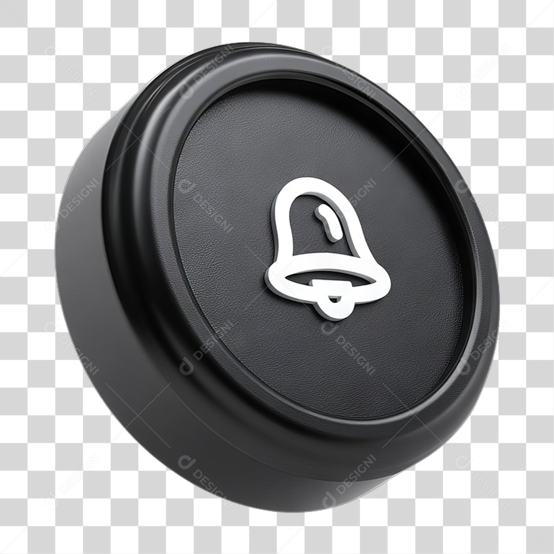 Ícone 3D Sinal Lembrete Sinos PNG Transparente