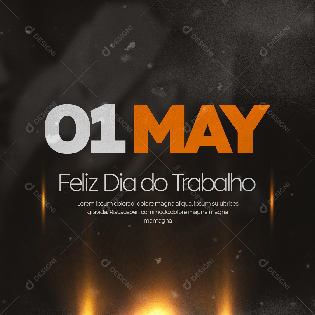 Feliz Dia Do Trabalho 01 de Maio Social Media PSD Editável