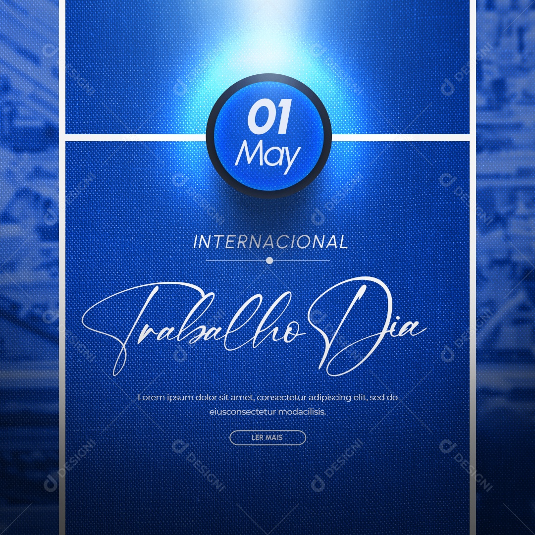 Feliz Dia Do Trabalho 01 de Maio Social Media PSD Editável