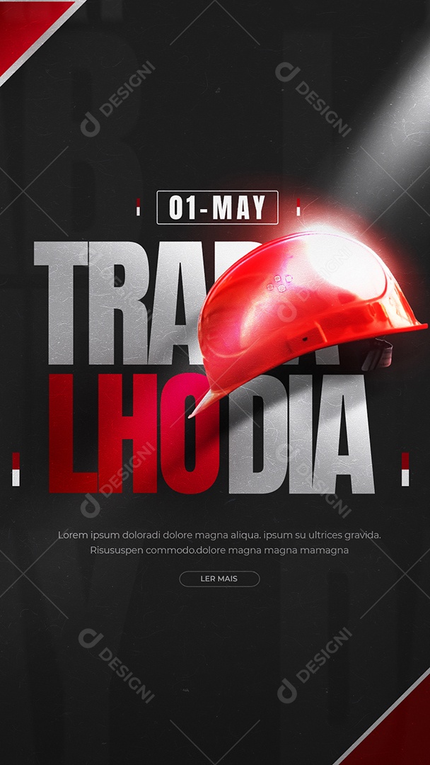 Story Feliz Dia Do Trabalho 01 de Maio Social Media PSD Editável