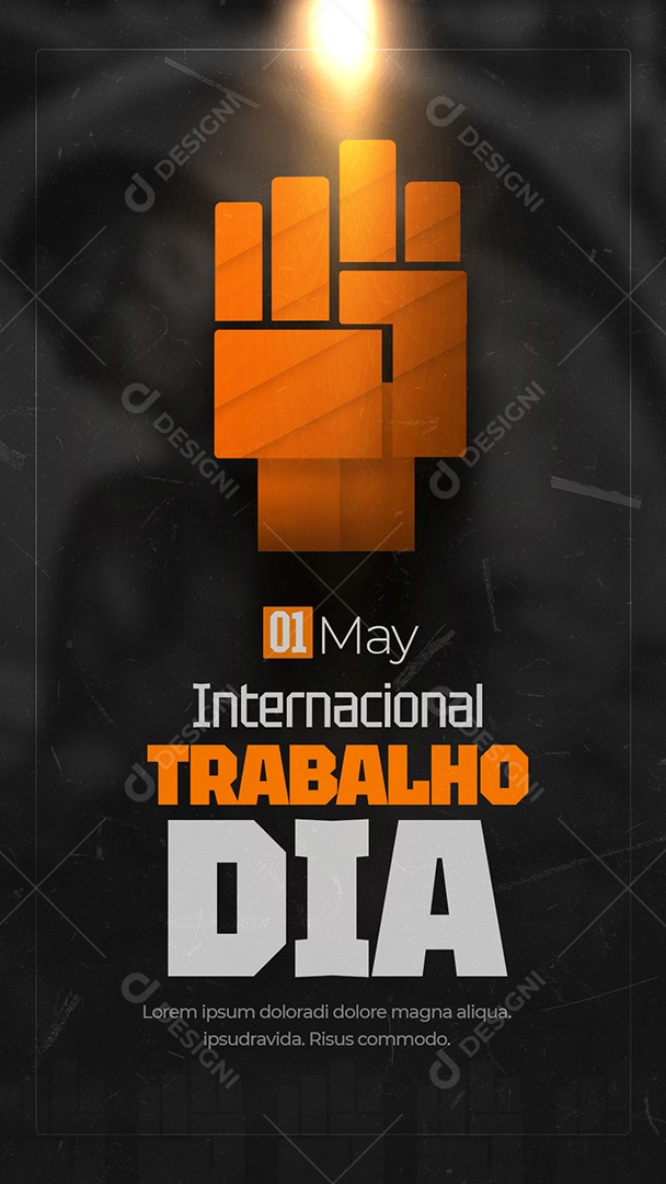 Story Feliz Dia Do Trabalho 01 de Maio Social Media PSD Editável