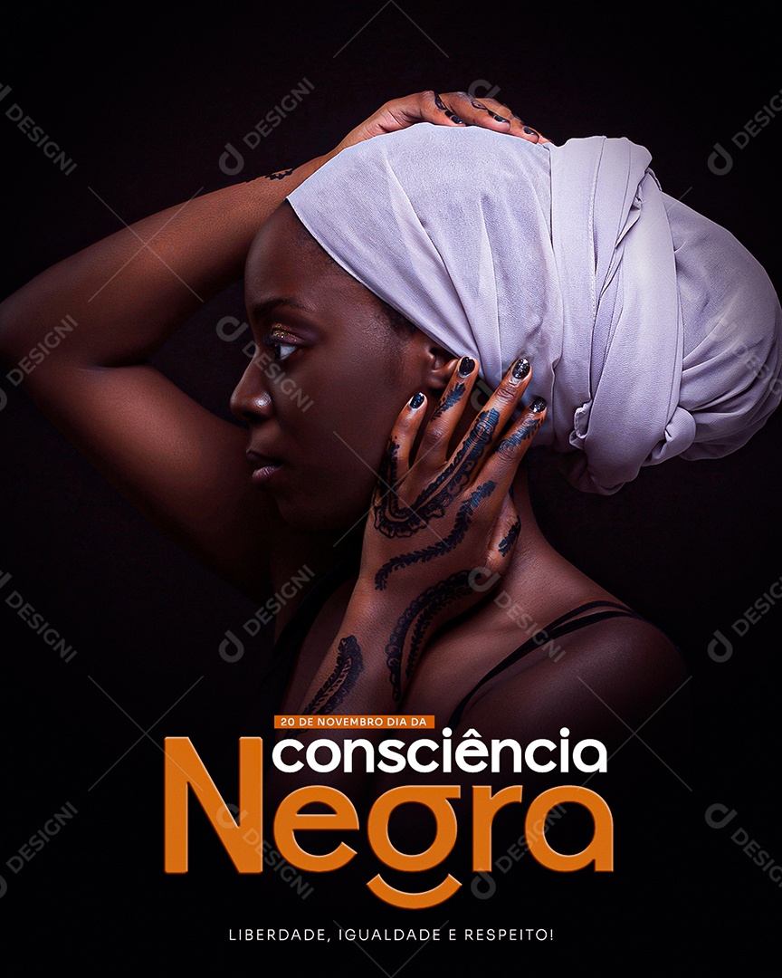 20 de Novembro dia da consciência Negra Socal Media PSD Editável