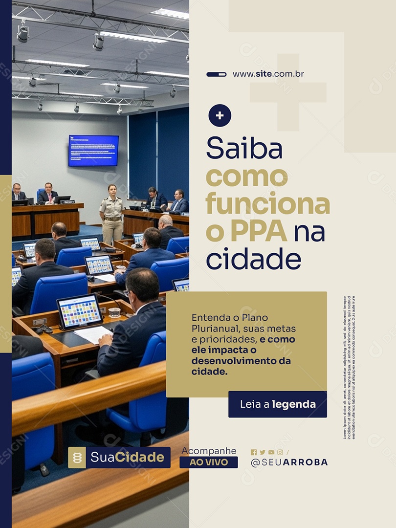 Política Saiba Como Funciona o PPA na Cidade Social Media PSD Editável