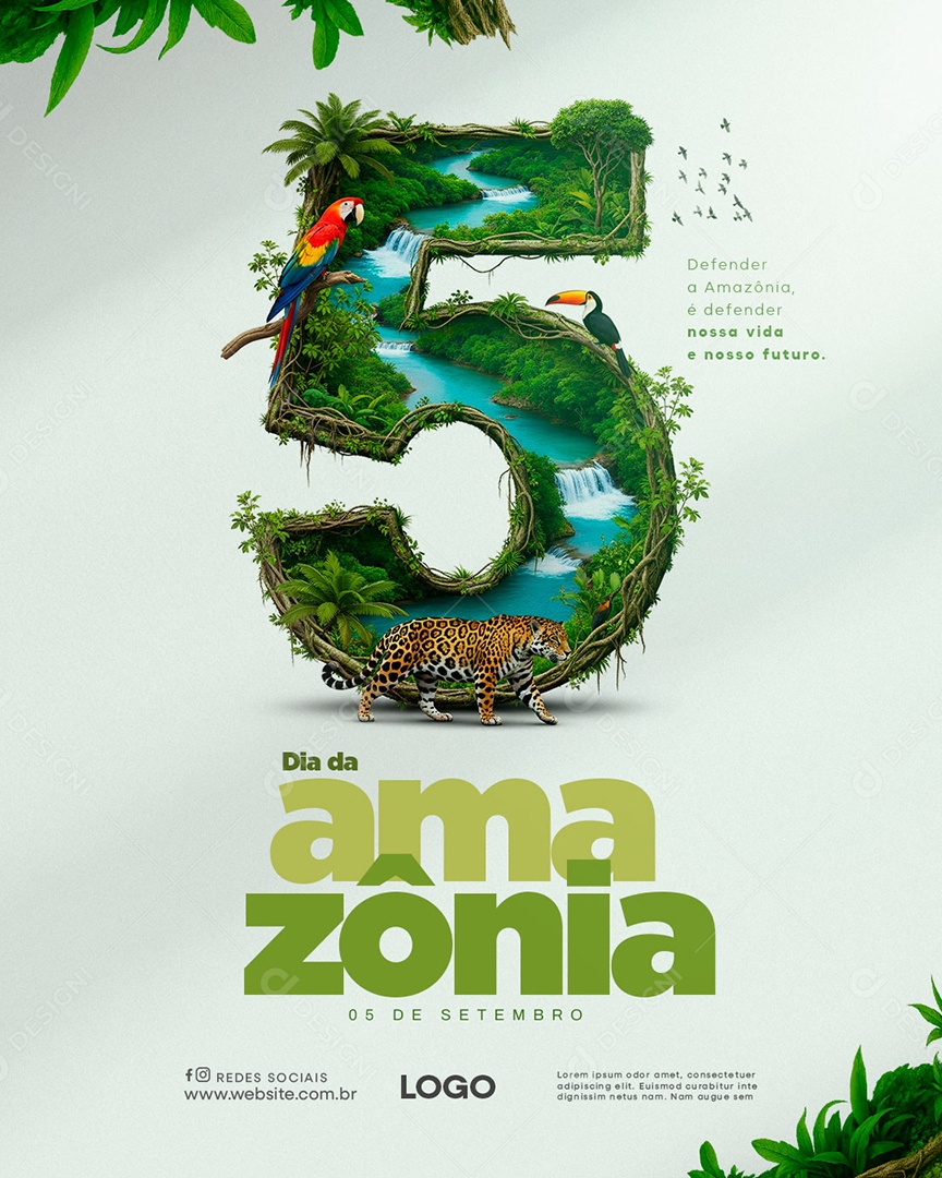 Dia Da Amazônia 05 De Setembro Social Media PSD Editável