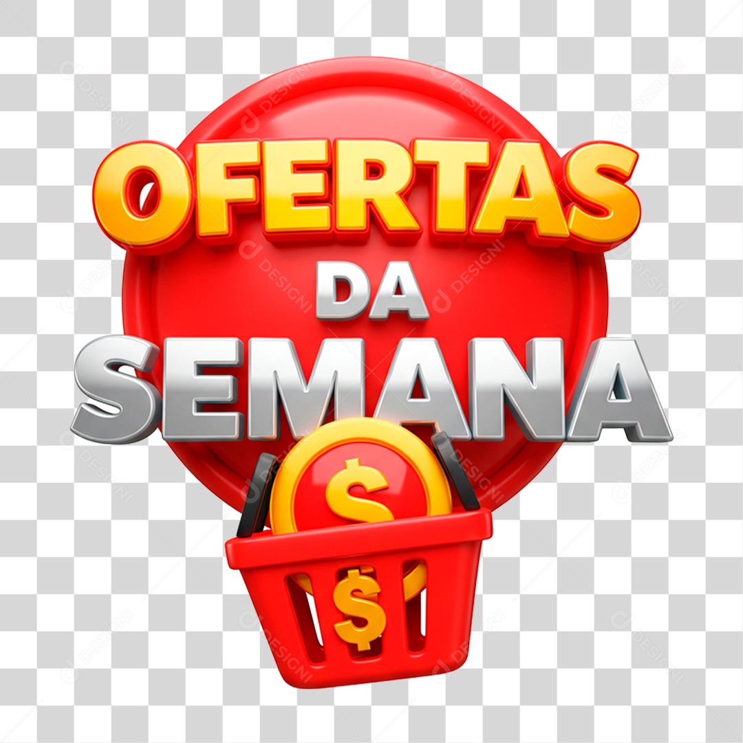 Selo 3D Ofertas da Semana PNG Transparente