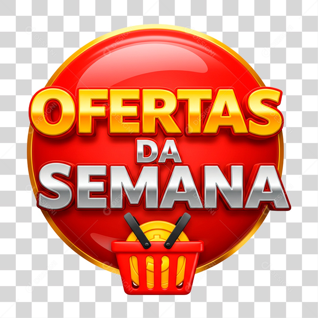 Selo 3D Ofertas da Semana PNG Transparente