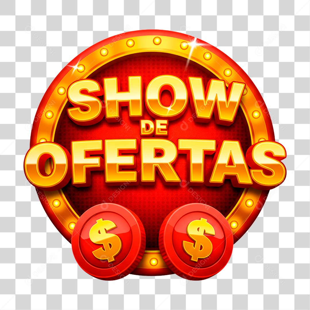 Selo 3D Show de Ofertas PNG Transparente