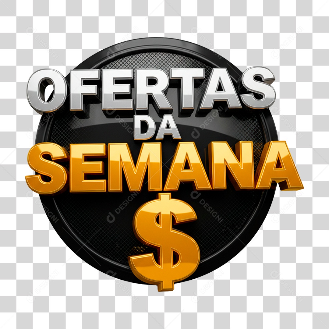Selo 3D Ofertas da Semana PNG Transparente