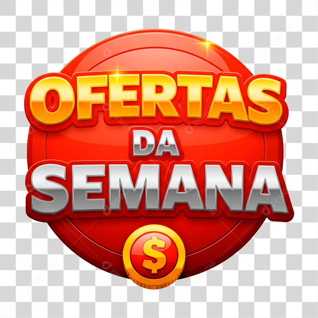 Selo 3D Ofertas da Semana PNG Transparente