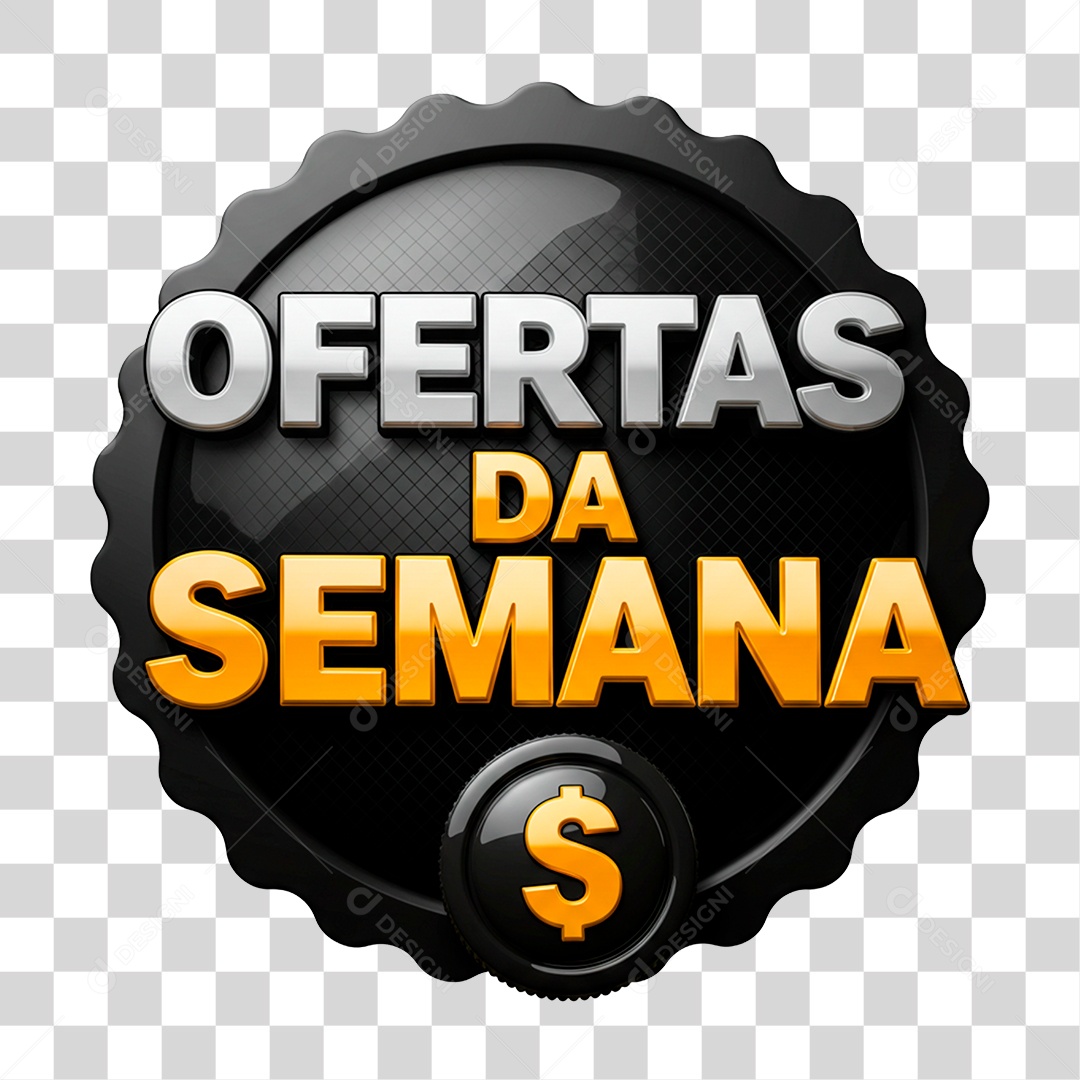 Selo 3D Ofertas da Semana PNG Transparente