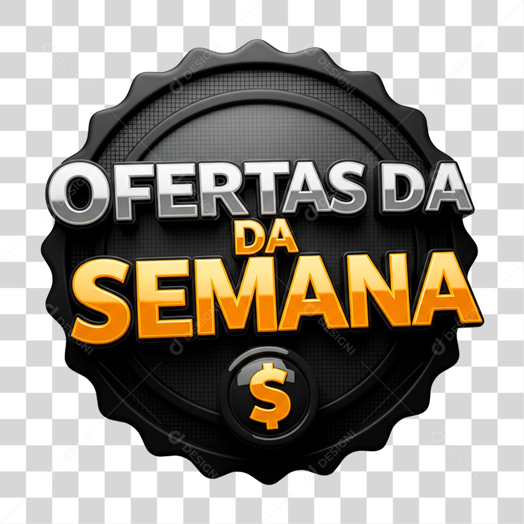 Selo 3D Ofertas da Semana PNG Transparente