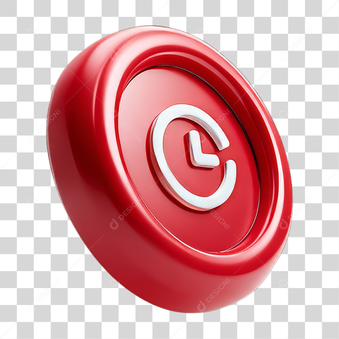 Ícone 3D Relógio Horário PNG Transparente
