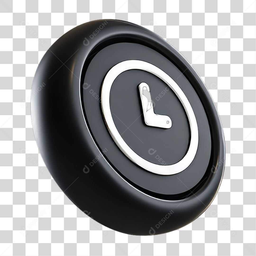 Ícone 3D Relógio Horário PNG Transparente