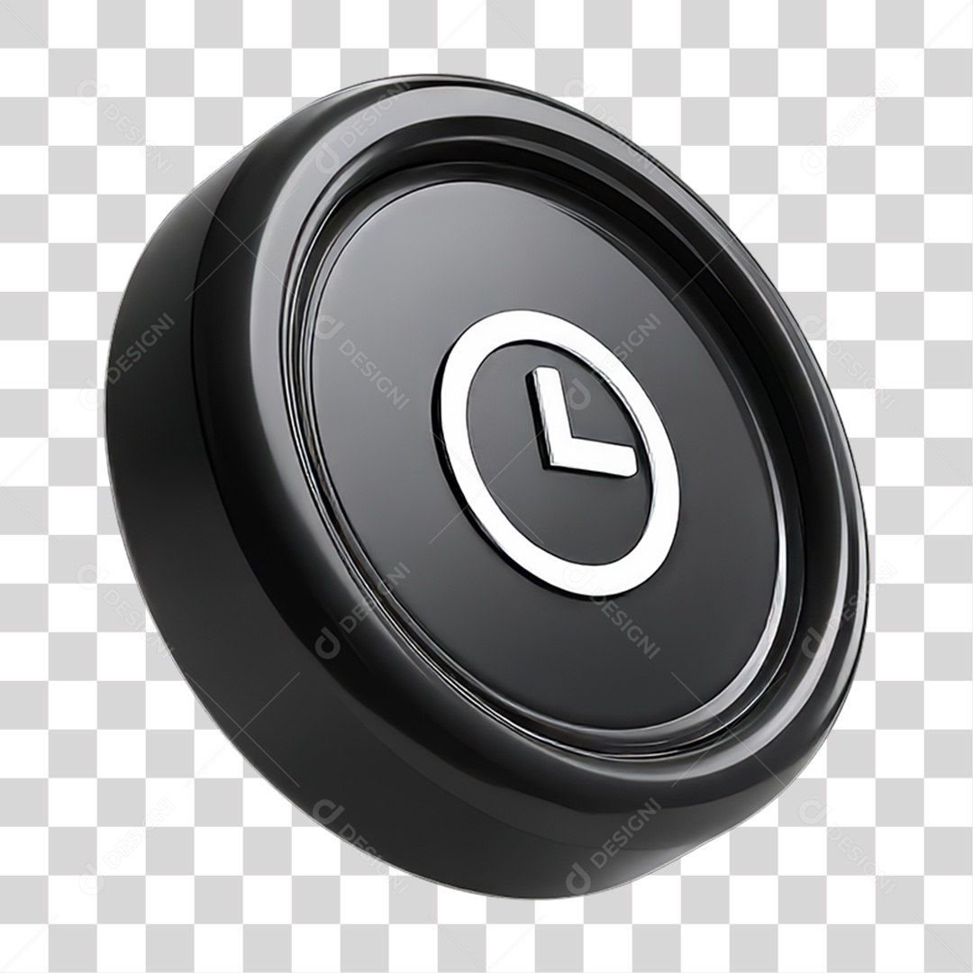 Ícone 3D Relógio Horário PNG Transparente