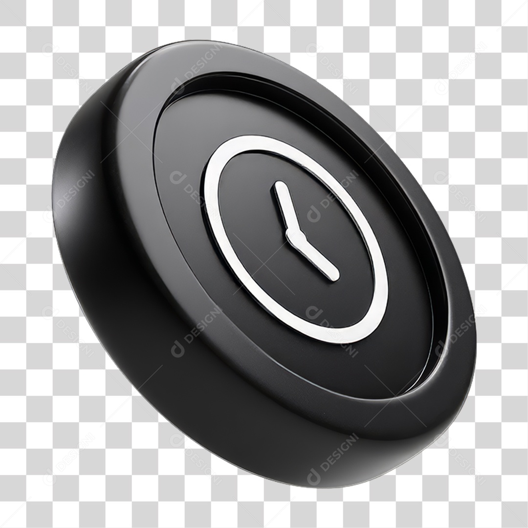 Ícone 3D Relógio Horário PNG Transparente
