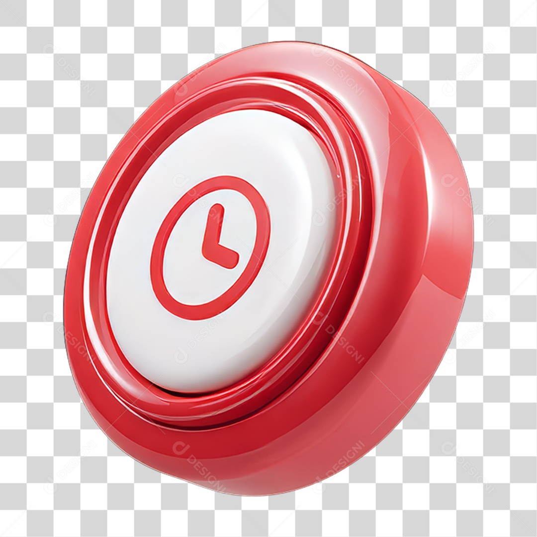 Ícone 3D Relógio Horário PNG Transparente