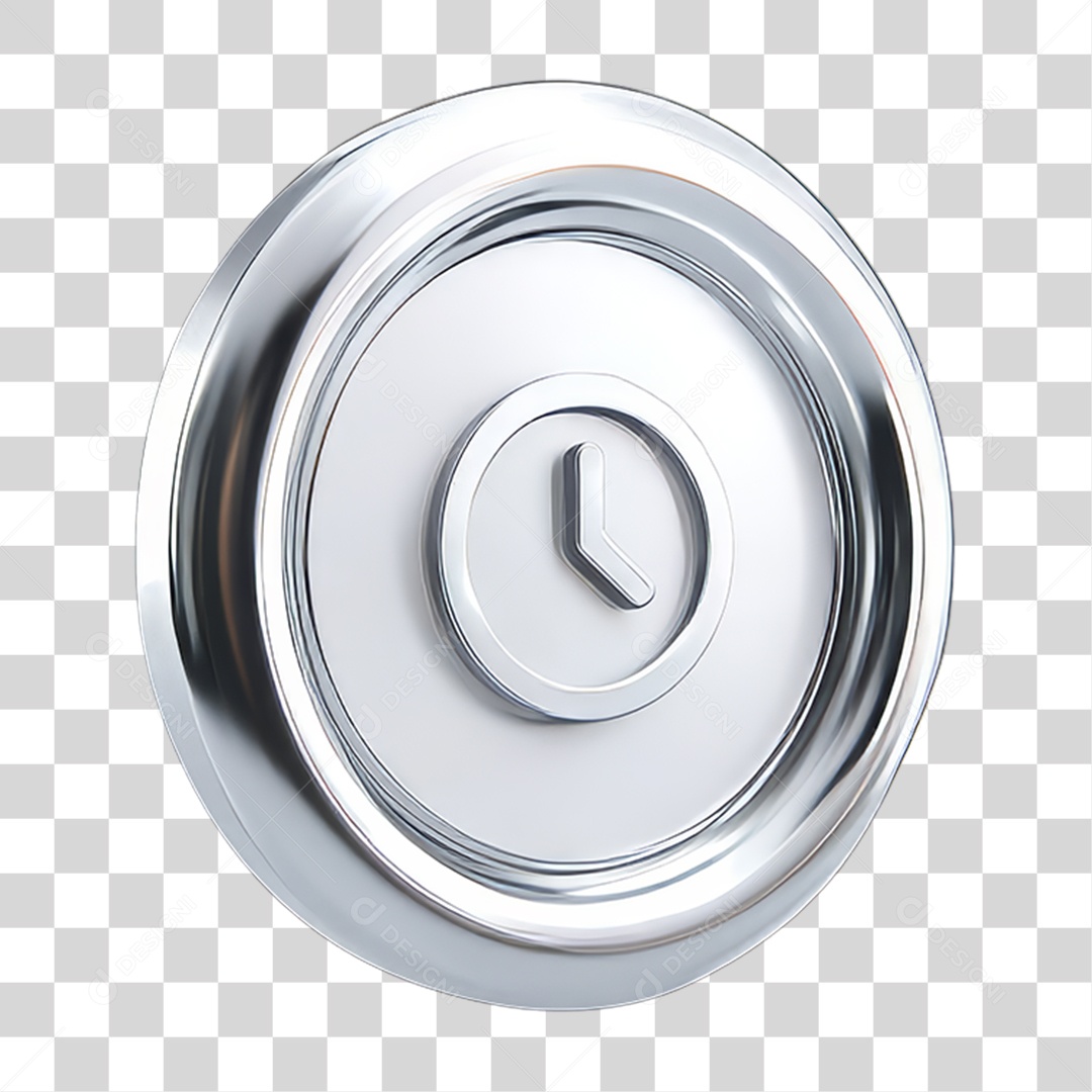Ícone 3D Relógio Horário PNG Transparente