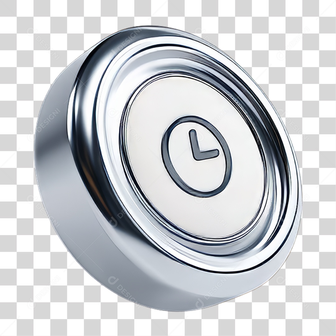 Ícone 3D Relógio Horário PNG Transparente