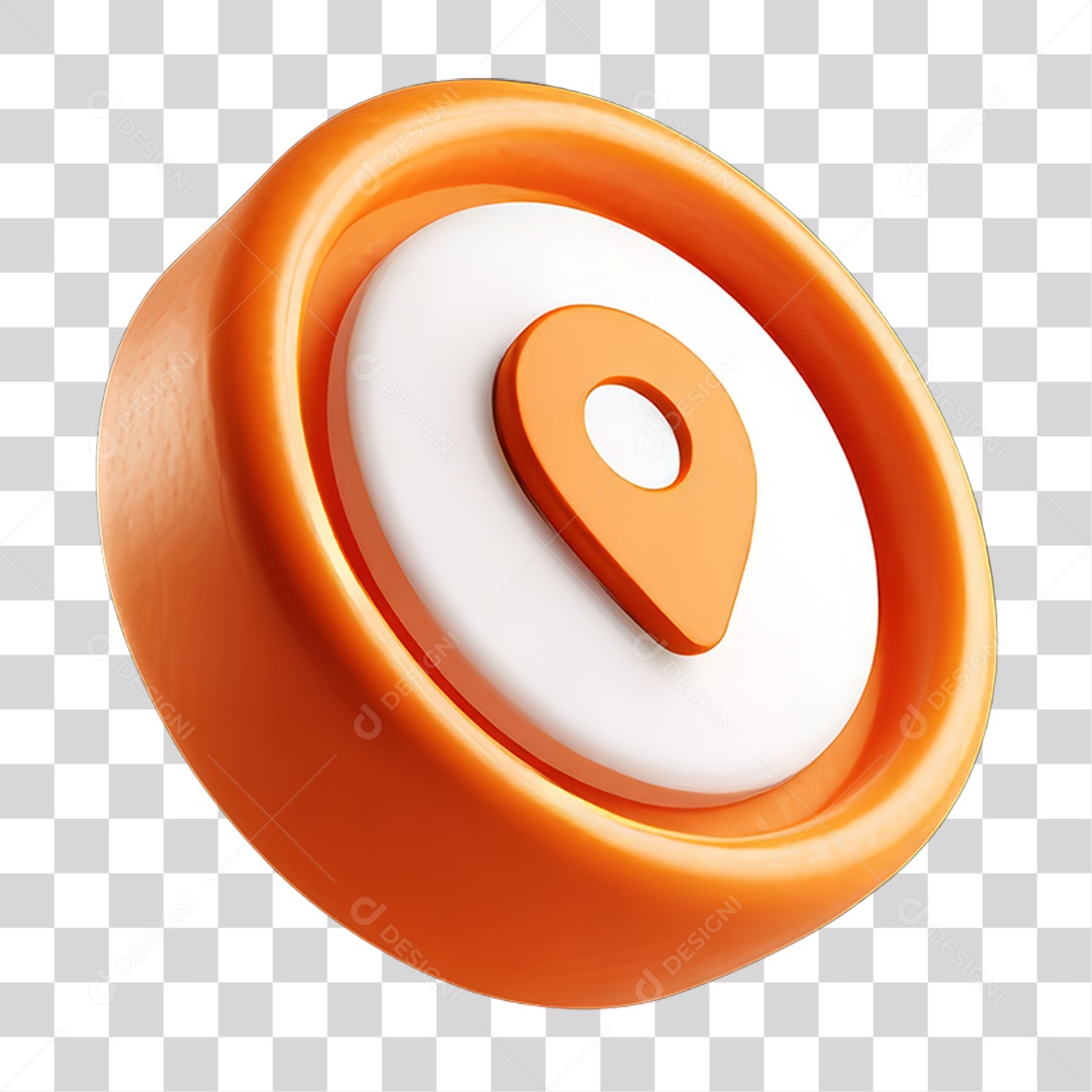 Ícone 3D Pin de Localização Gps PNG Transparente