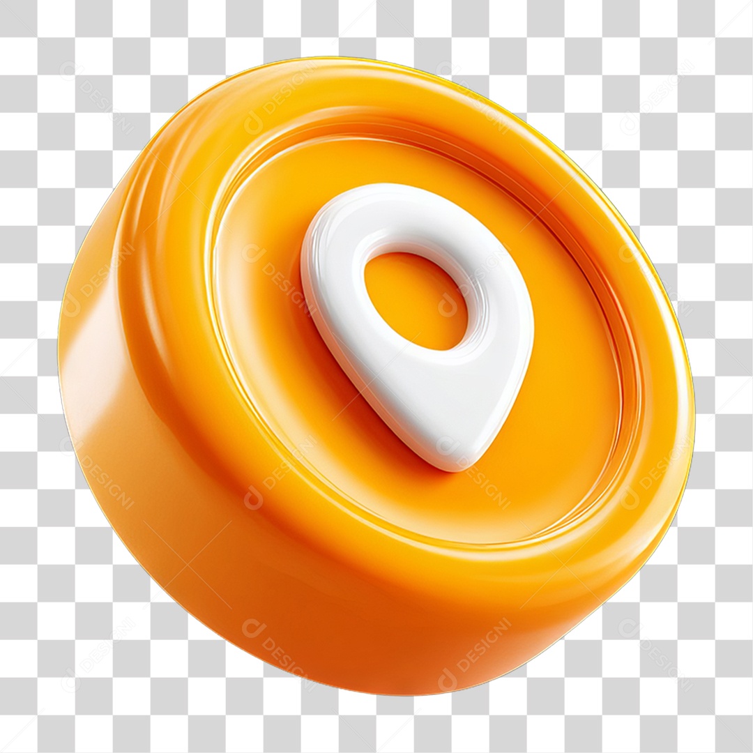 Ícone 3D Pin de Localização Gps PNG Transparente