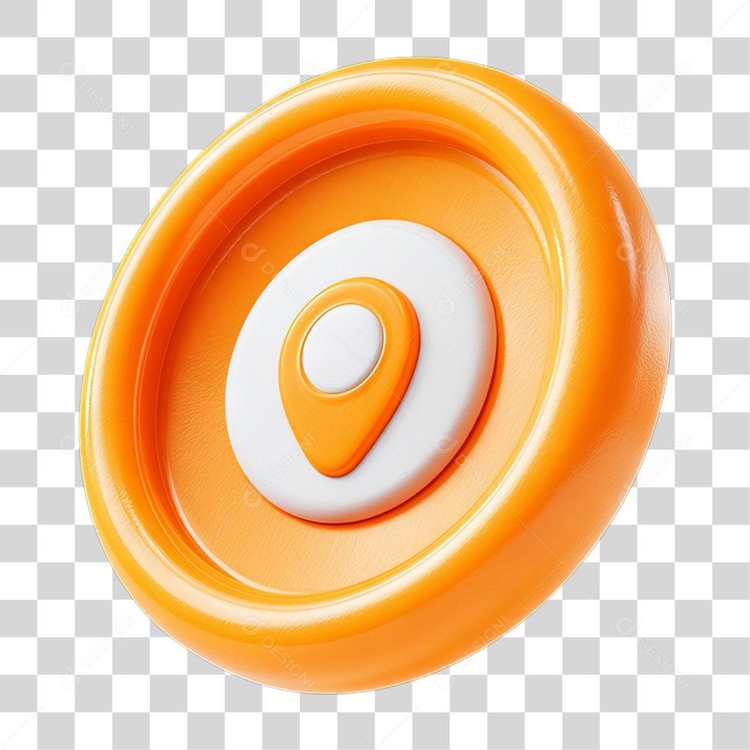 Ícone 3D Pin de Localização Gps PNG Transparente