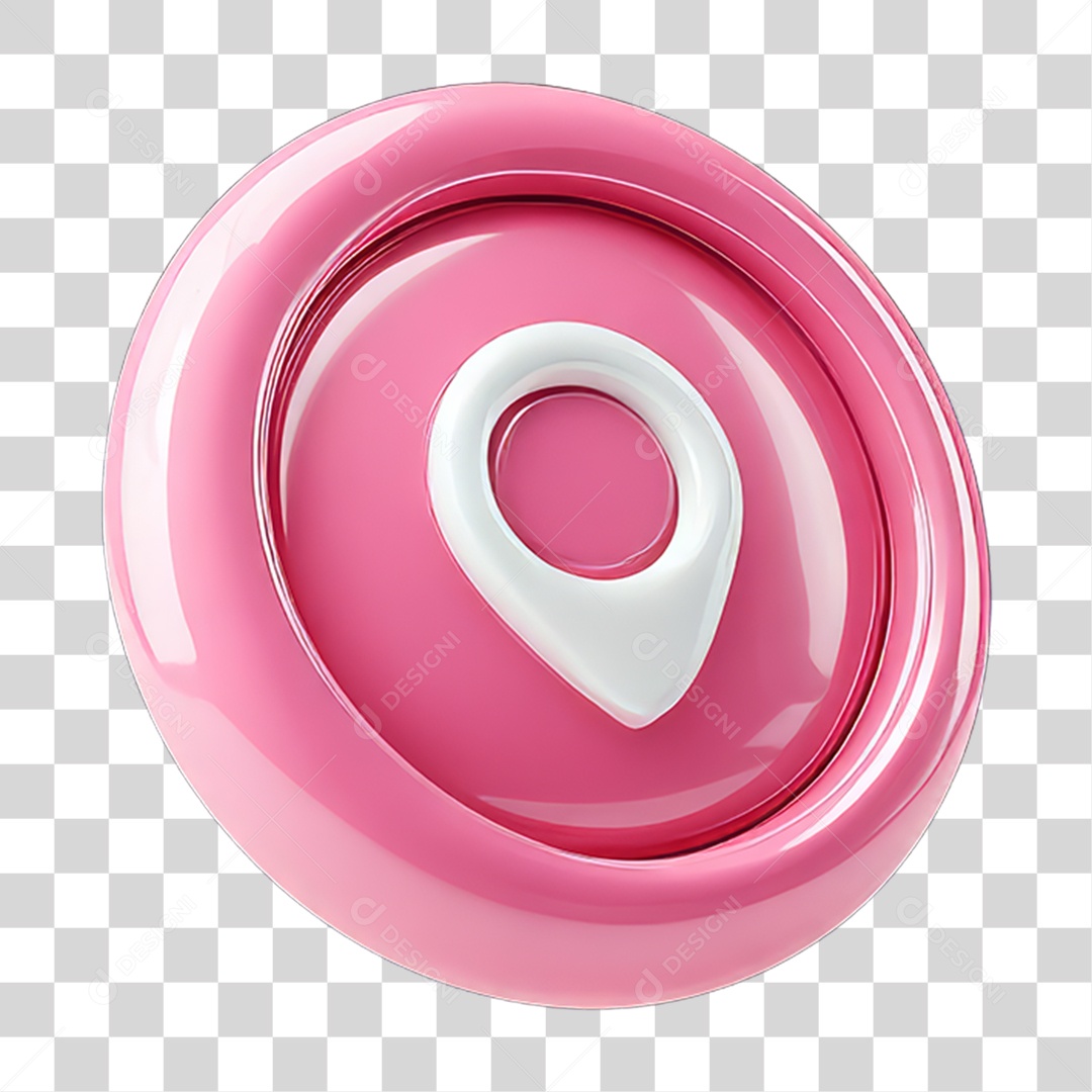 Ícone 3D Pin de Localização Gps PNG Transparente