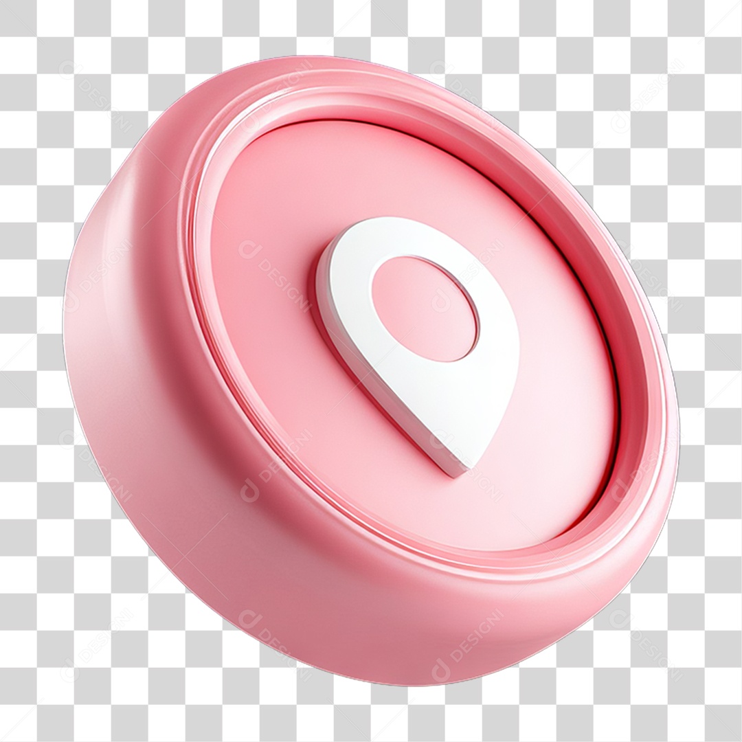 Ícone 3D Pin de Localização Gps PNG Transparente