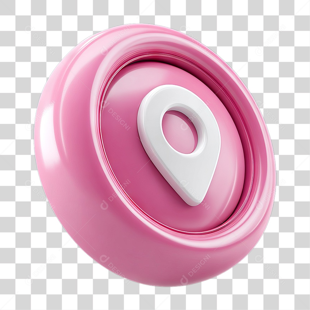 Ícone 3D Pin de Localização Gps PNG Transparente