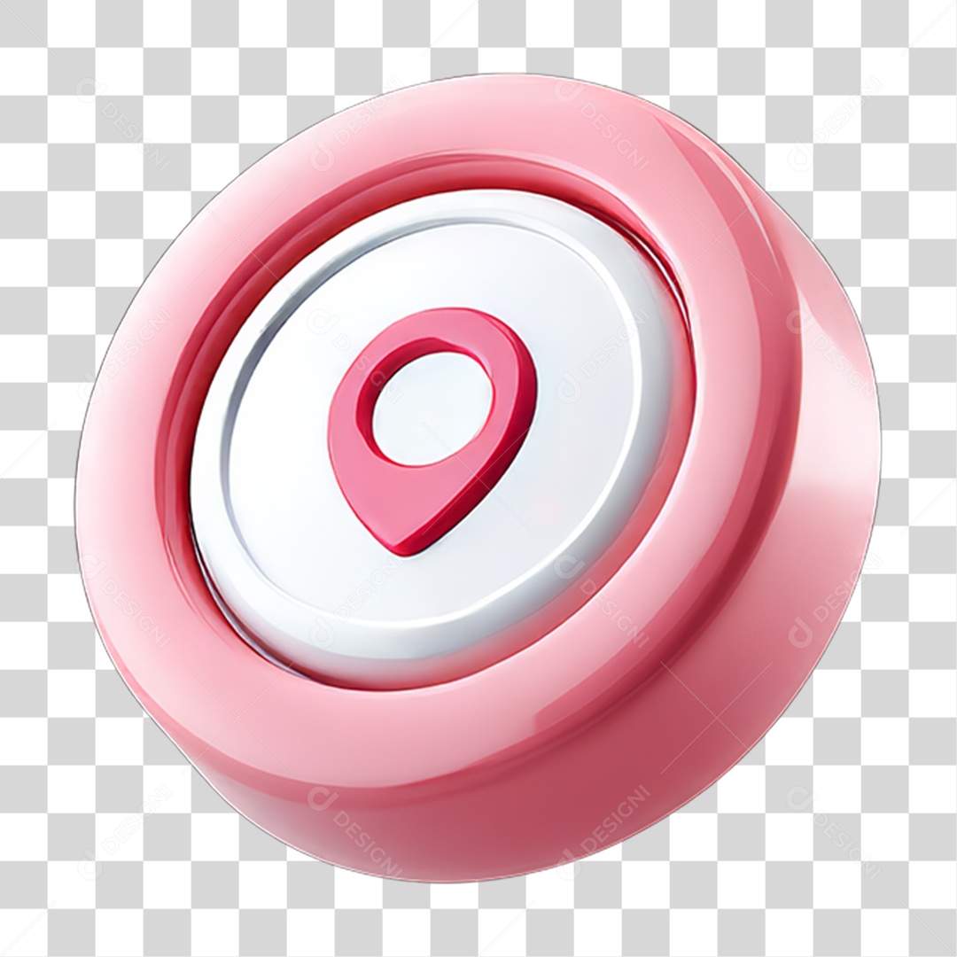 Ícone 3D Pin de Localização Gps PNG Transparente