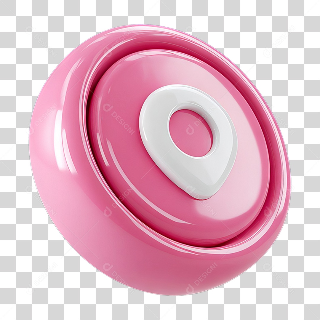 Ícone 3D Pin de Localização Gps PNG Transparente