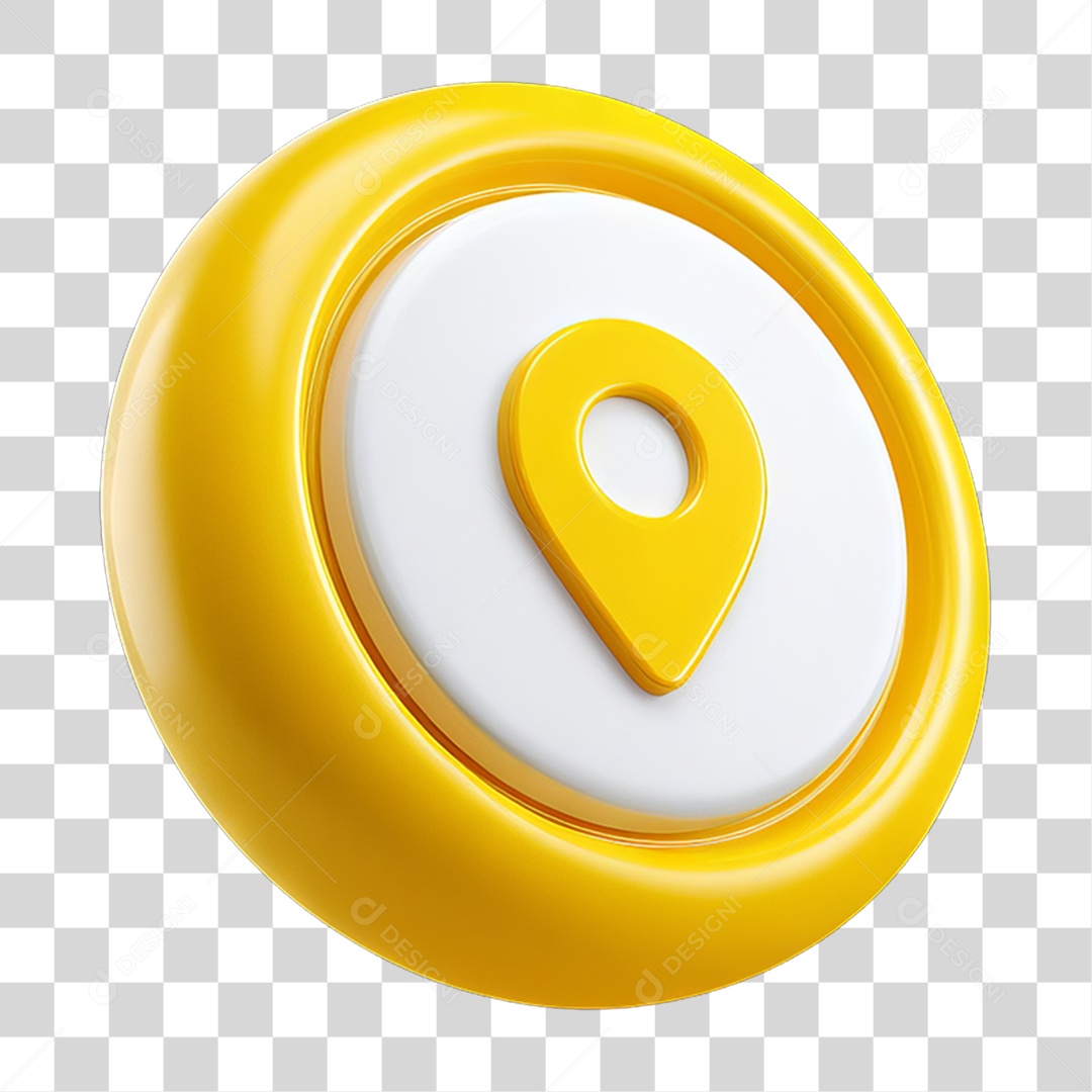 Ícone 3D Pin de Localização Gps PNG Transparente