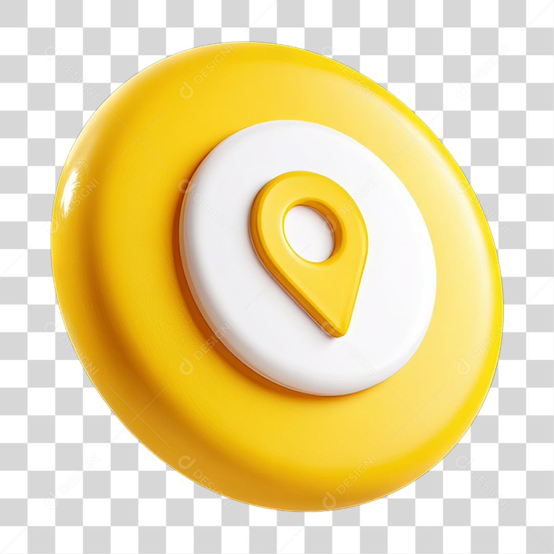 Ícone 3D Pin de Localização Gps PNG Transparente