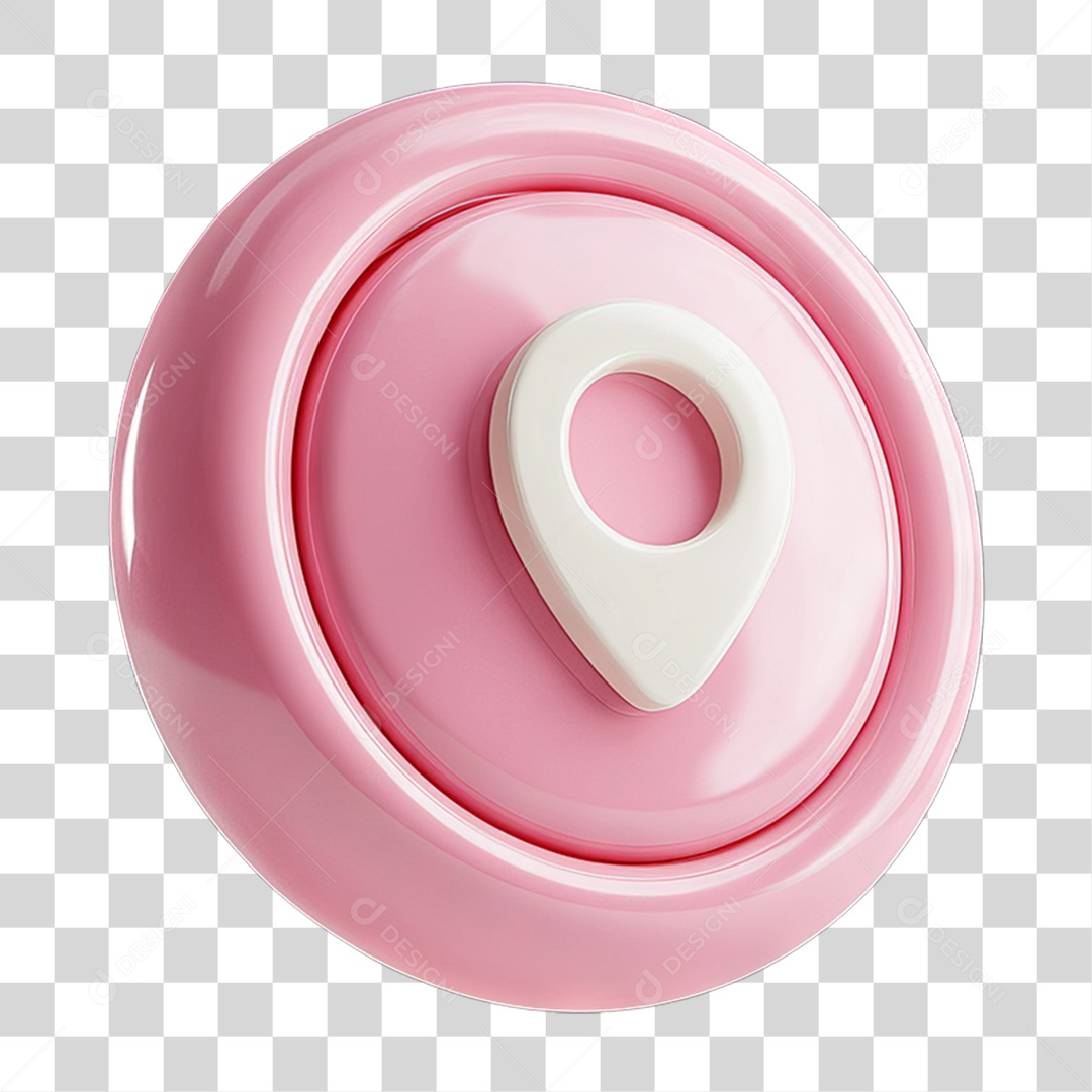 Ícone 3D Pin de Localização Gps PNG Transparente