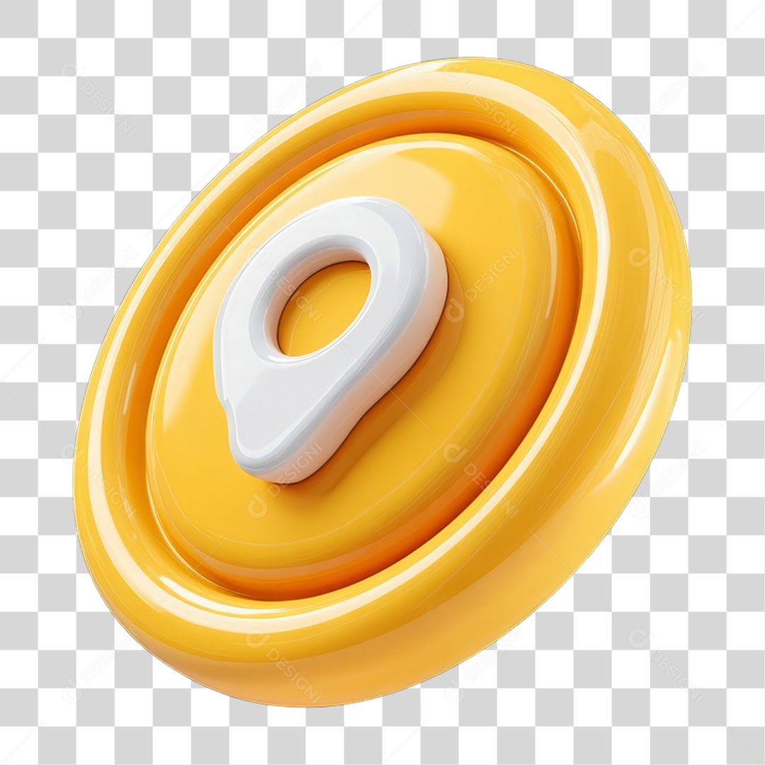 Ícone 3D Pin de Localização Gps PNG Transparente