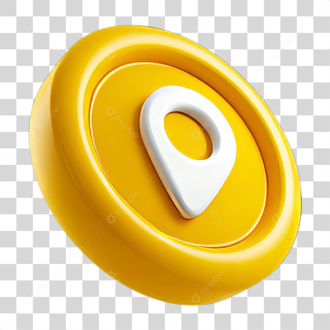 Ícone 3D Pin de Localização Gps PNG Transparente