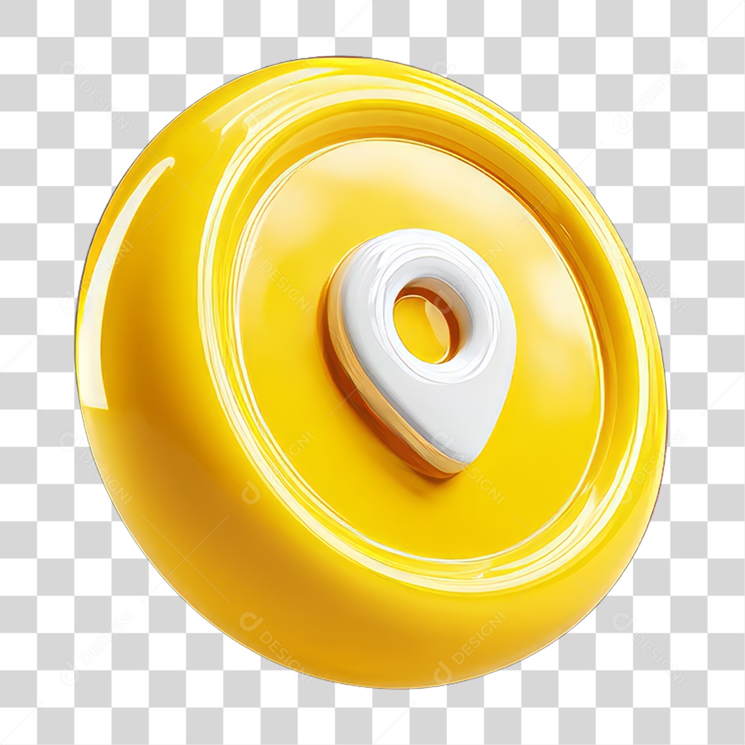 Ícone 3D Pin de Localização Gps PNG Transparente