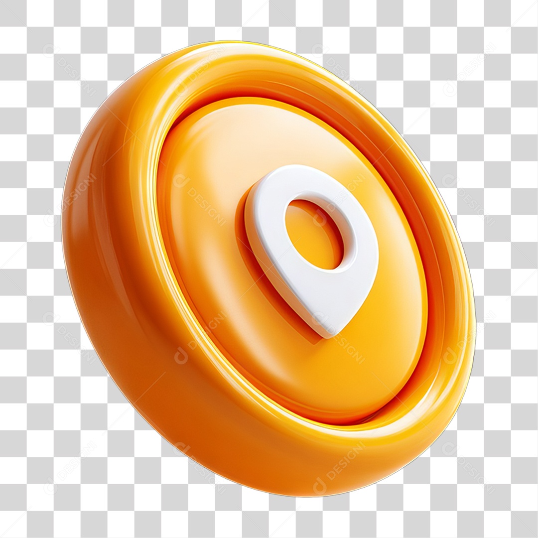 Ícone 3D Pin de Localização Gps PNG Transparente