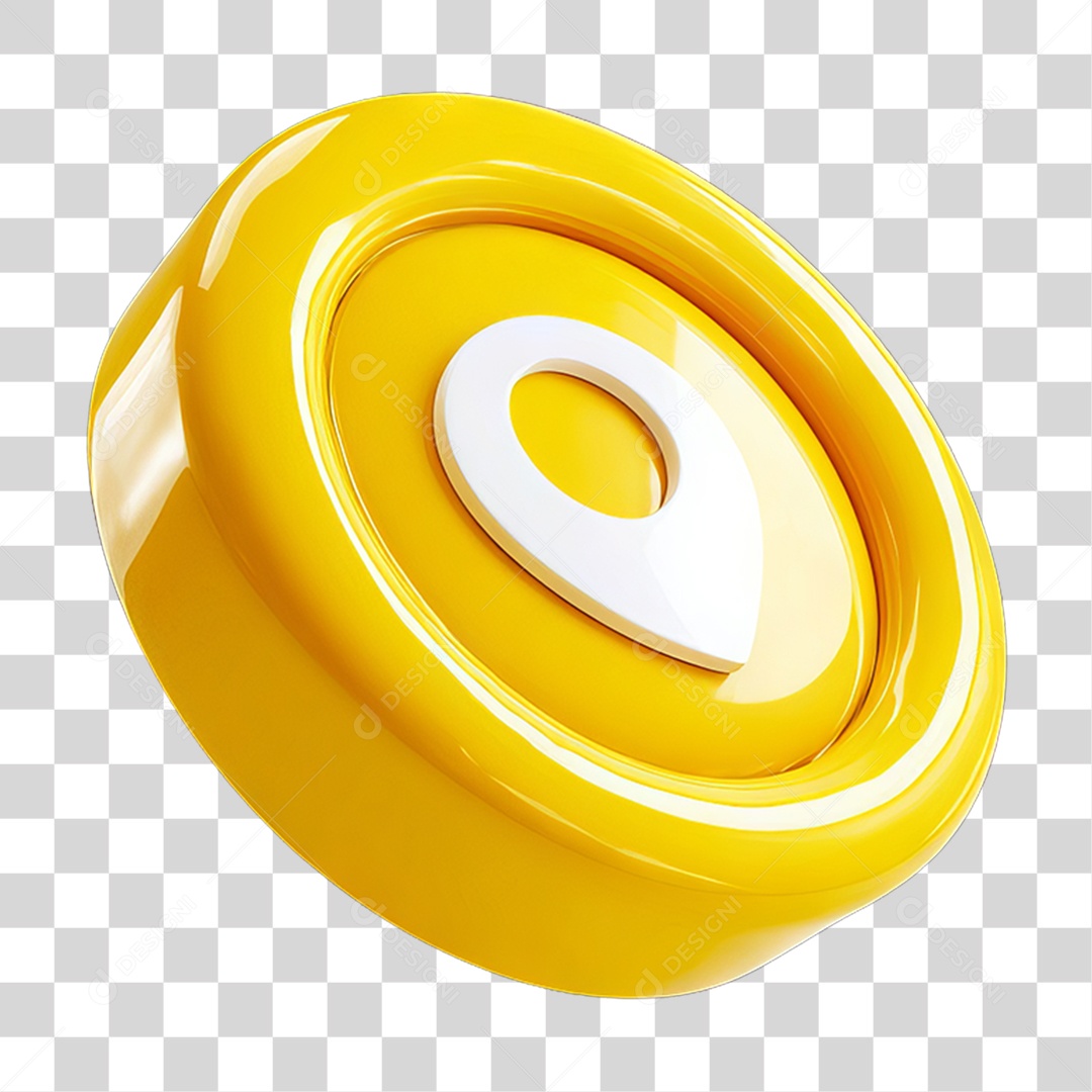 Ícone 3D Pin de Localização Gps PNG Transparente
