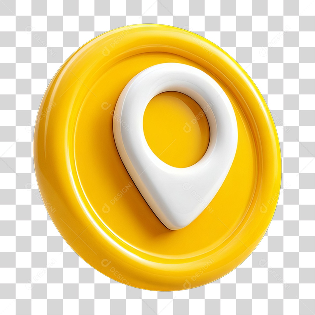 Ícone 3D Pin de Localização Gps PNG Transparente