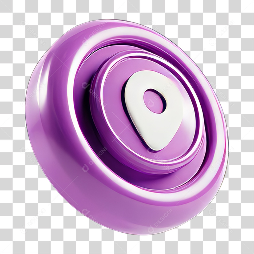 Ícone 3D Pin de Localização Gps PNG Transparente