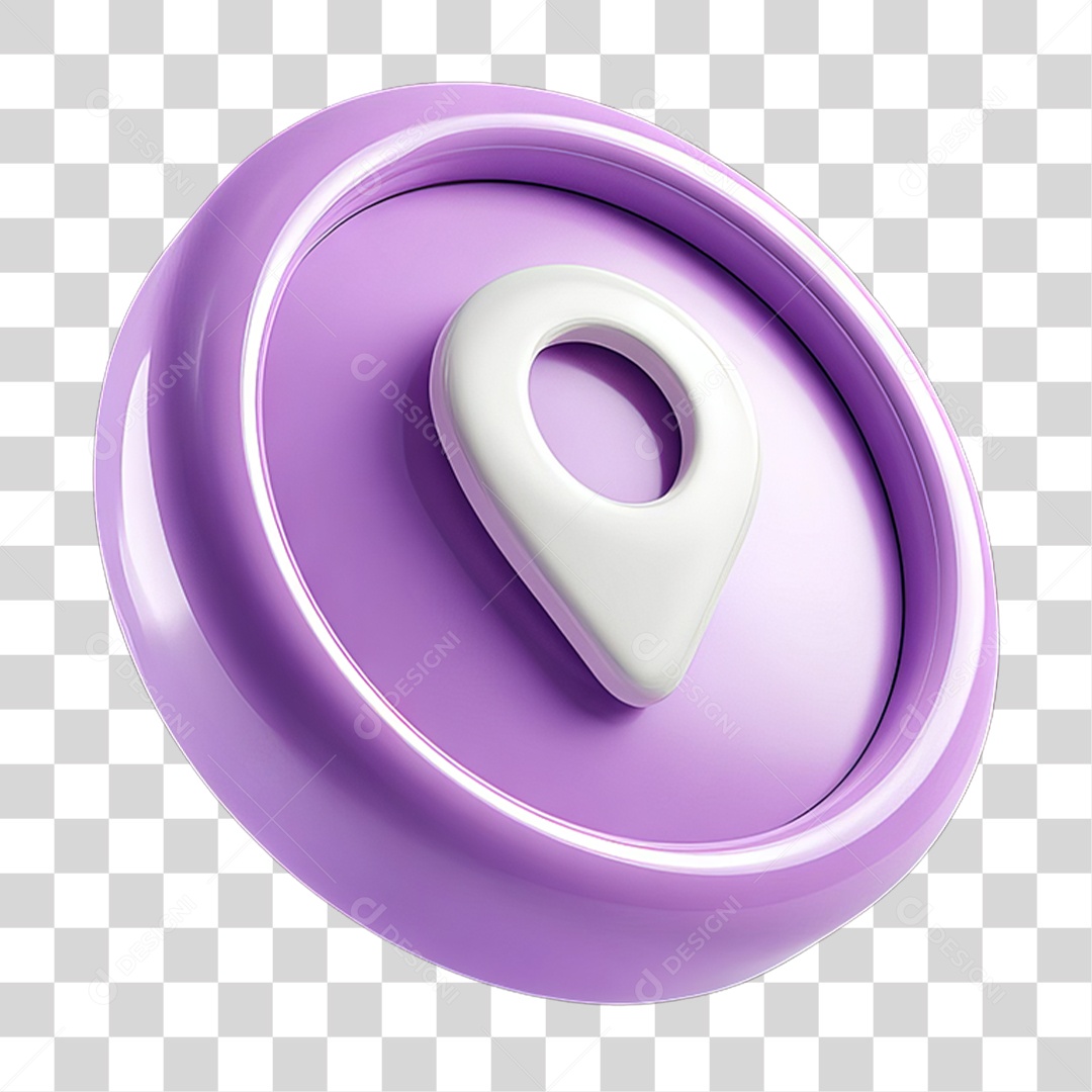 Ícone 3D Pin de Localização Gps PNG Transparente