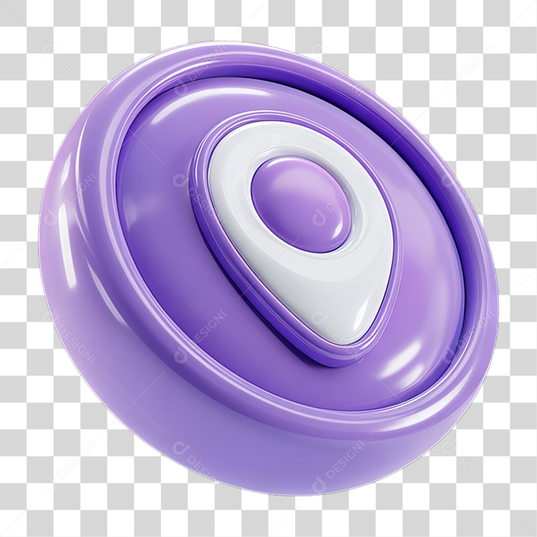Ícone 3D Pin de Localização Gps PNG Transparente