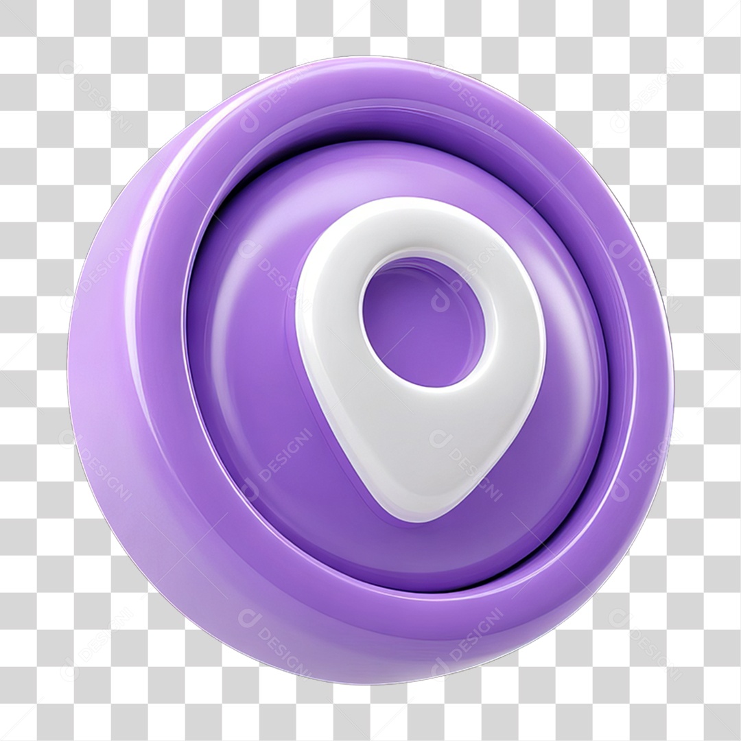 Ícone 3D Pin de Localização Gps PNG Transparente