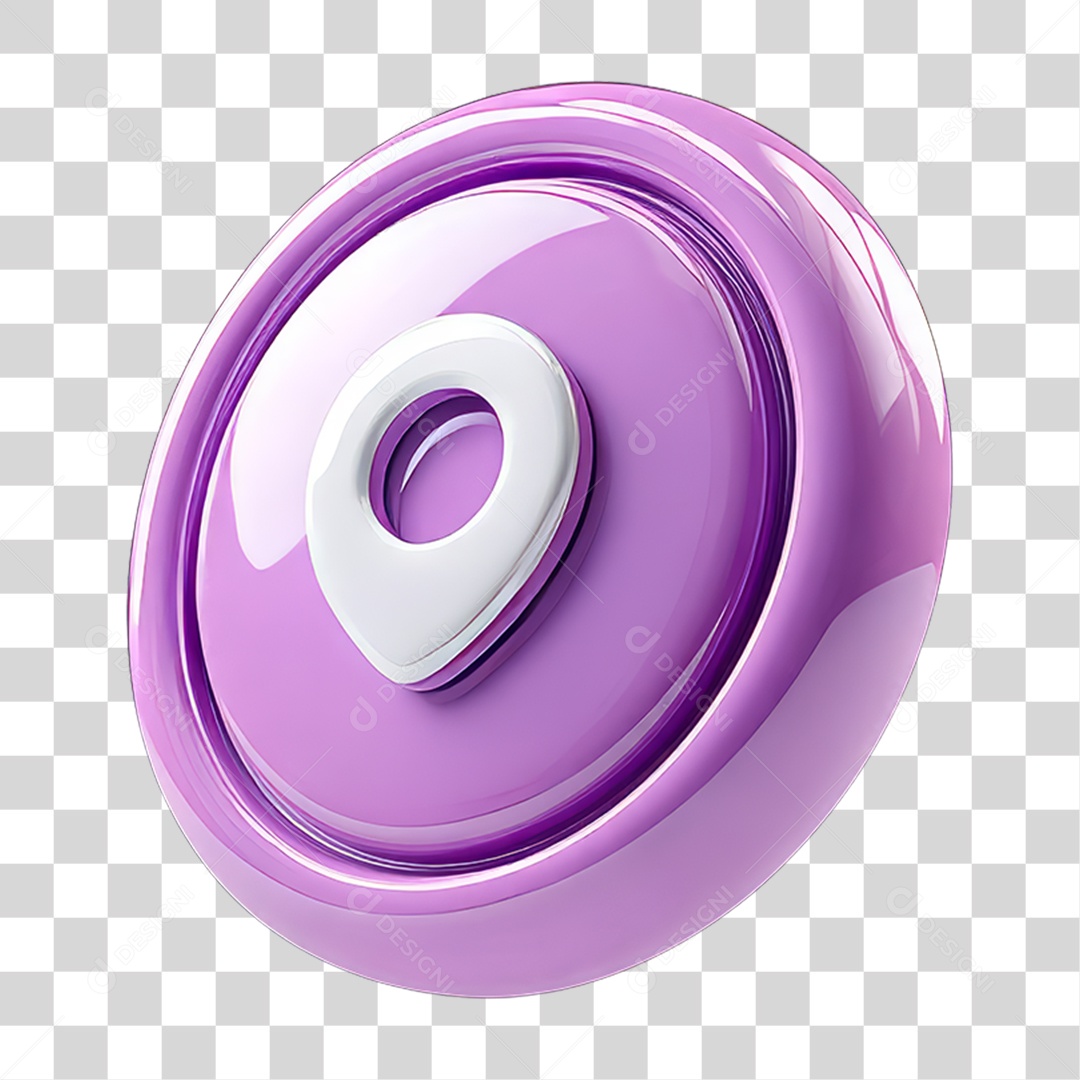 Ícone 3D Pin de Localização Gps PNG Transparente