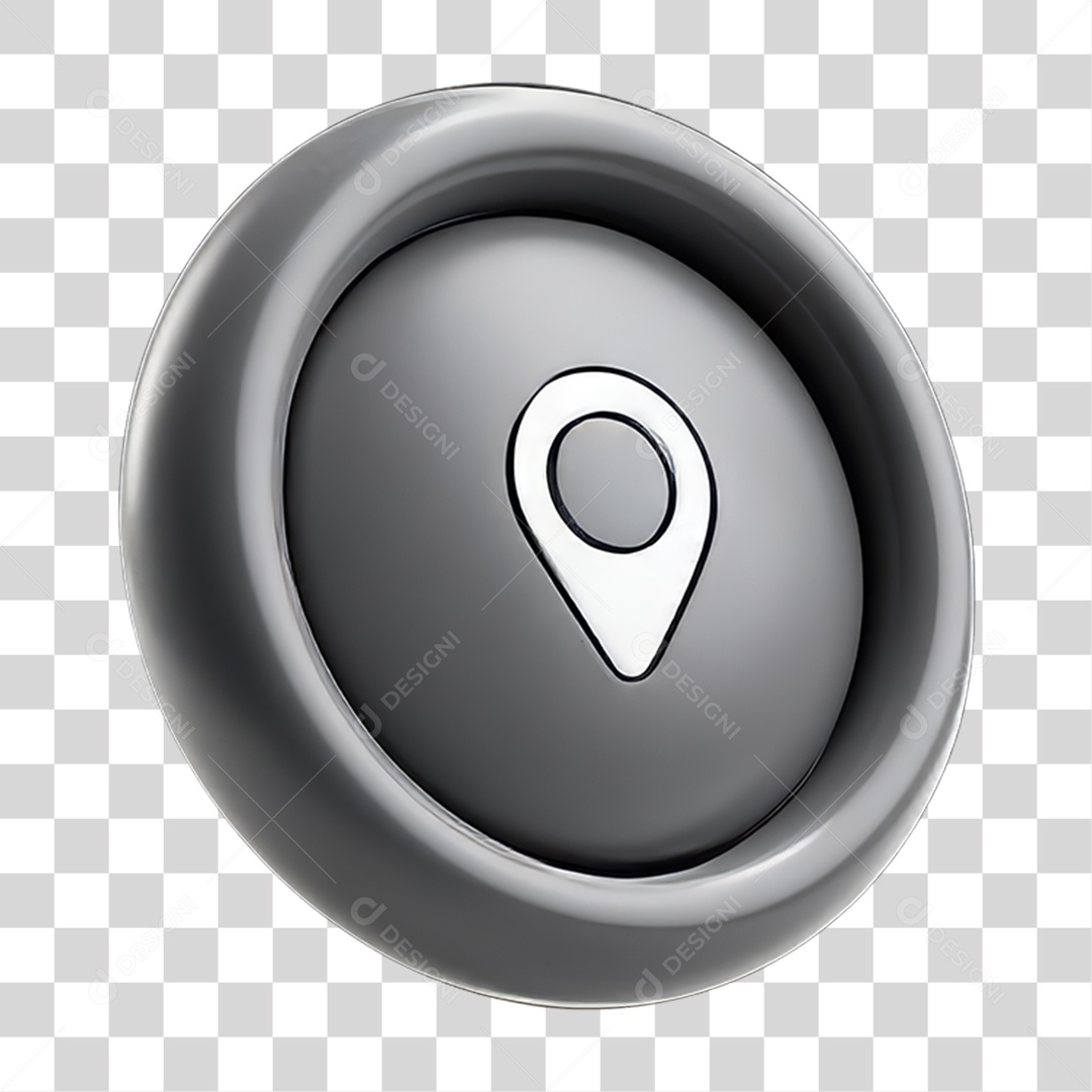 Ícone 3D Pin de Localização Gps PNG Transparente