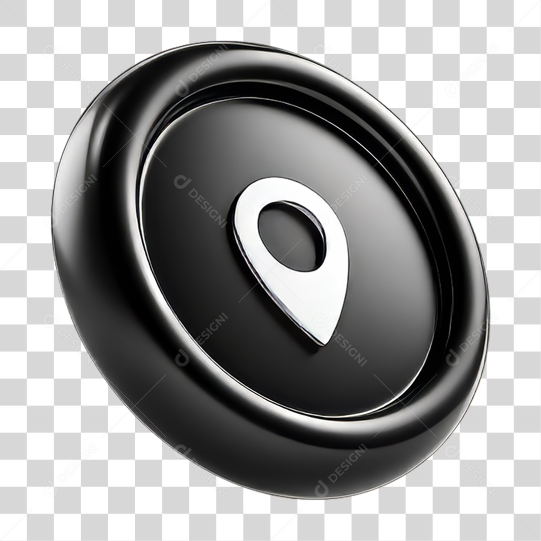 Ícone 3D Pin de Localização Gps PNG Transparente