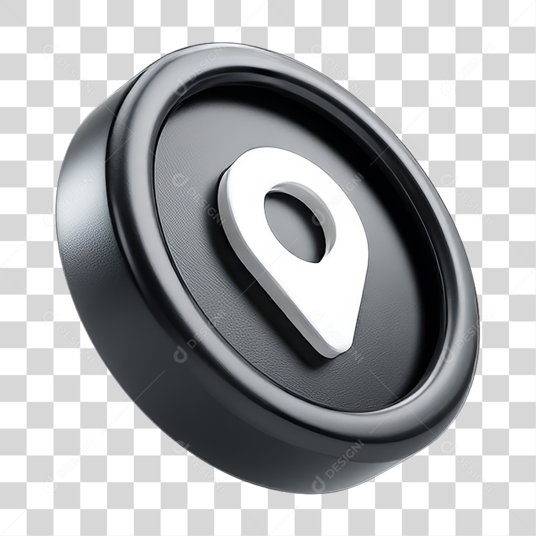 Ícone 3D Pin de Localização Gps PNG Transparente